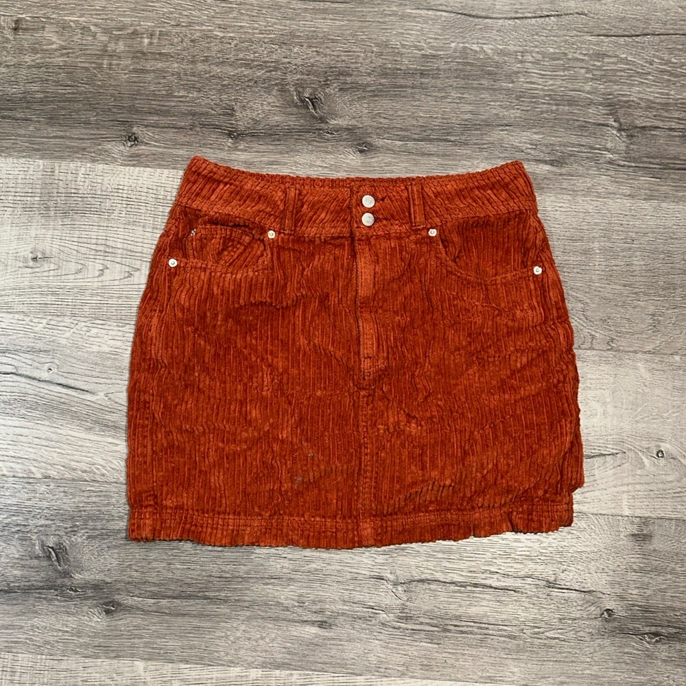 Urban Outfitters BDG Rust Corduroy Mini Skirt S NEW